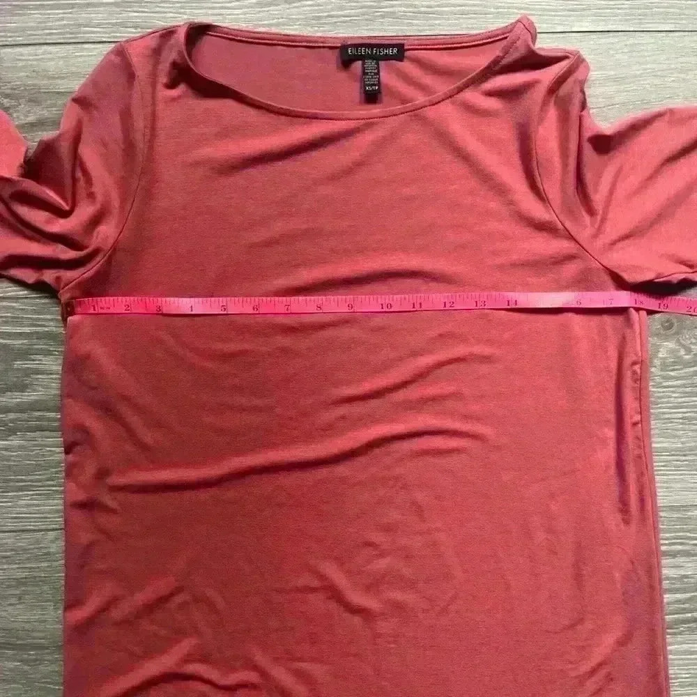 Eileen Fisher Tencel Mauve Relaxed Fit Short Sleeve Dress Size XS - Picture 7 of 7